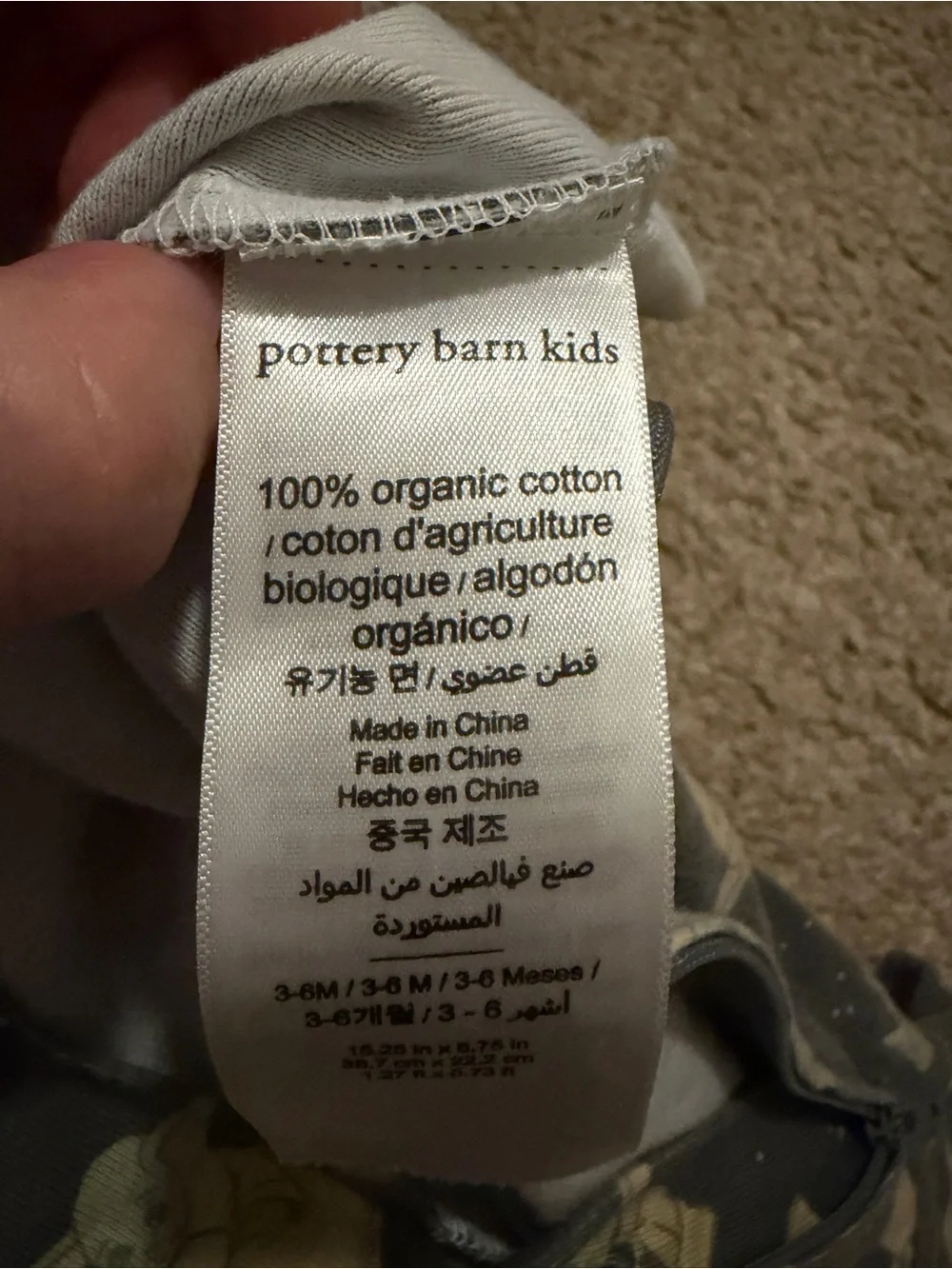 Pottery Barn Kids Gray Grogu Star Wars Organic Cotton Zip Footed Pajamas